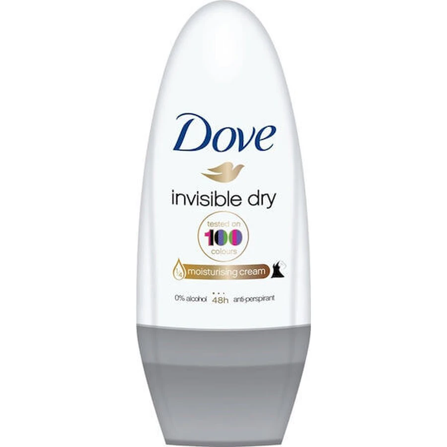 Dove Invisible Dry 100 Colour Tested Déodorant 48h Roll-on 50ml