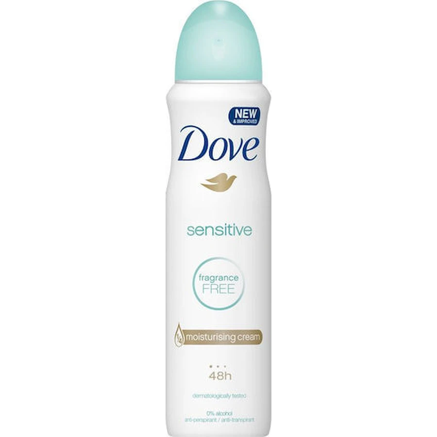 Dove Sensitive Déodorant Sans Parfum 48h Déodorant Spray 150ml