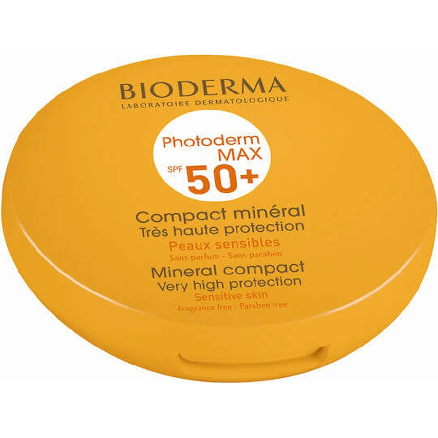 Bioderma Photoderm Max Polvos Faciales Minerales Compactos con Protección Solar SPF50 y Pigmento Dorado 10gr