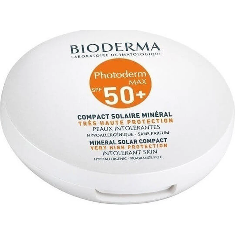 Bioderma Photoderm Max Polvos Faciales Minerales Compactos con Protección Solar SPF50 y Pigmento Dorado 10gr