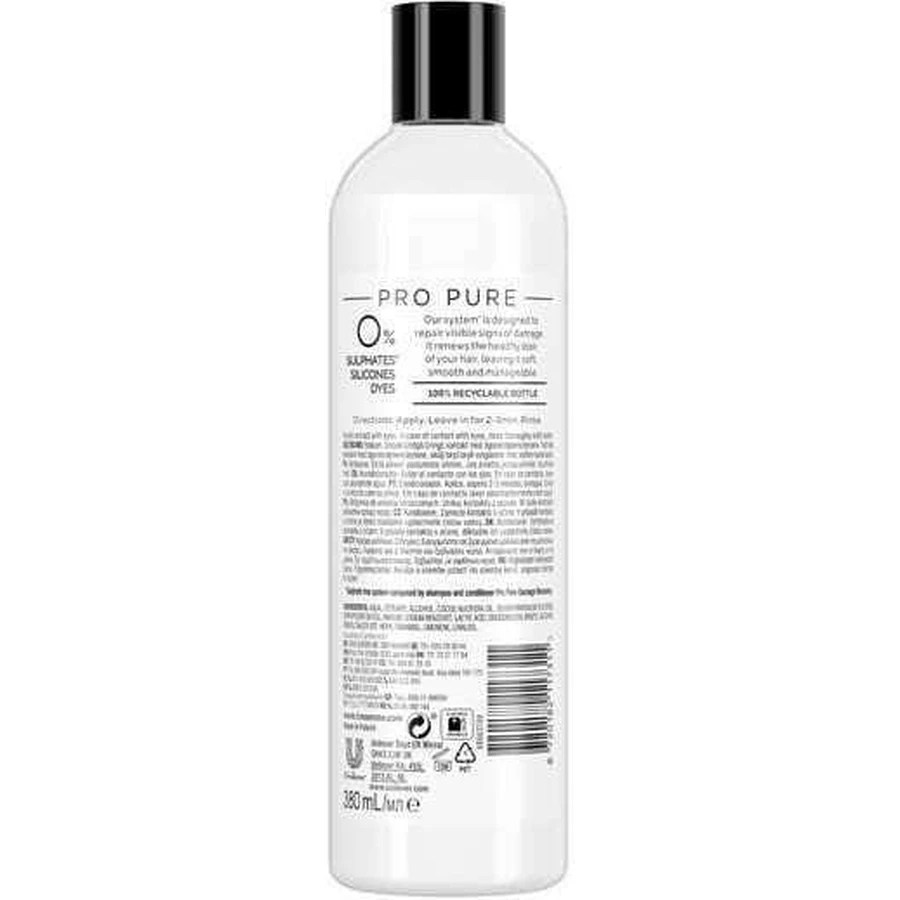 TRESemme Pro Pure Damage Recovery Acondicionador Reconstructor/Nutritivo para todo tipo de cabellos 380ml