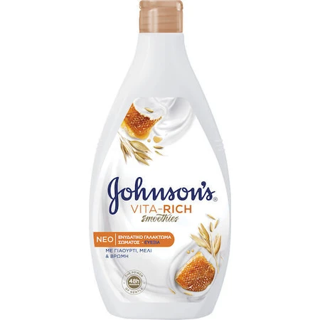 Johnson & Johnson Smoothies Yoghurt, Honing en Haver Hydraterende Body Lotion voor alle huidtypes 400ml