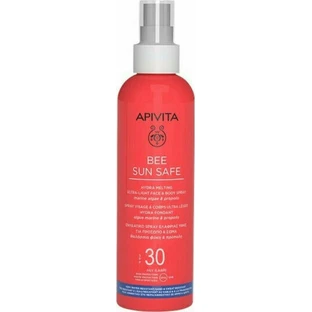 Apivita Bee Sun Safe Hydra Melting Ultra Light Water Resistant Sun Lotion voor gezicht en lichaam SPF30 Spray 200ml