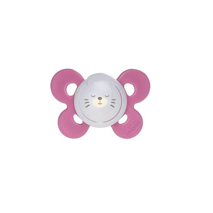 Physio Comfort silicone soother, orthodontic shape, 12 months+, pink, 74915, Chicco
