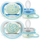 Succhietto Ultra Air con anello fosforescente per ragazzi, 6-18 mesi, 2 pz, SCF376/21, Philips Avent
