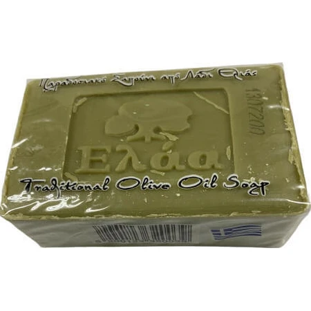 Jabón de Aceite de Oliva Elaa Pastilla de Jabón para Manos, Cuerpo y Cabello 200gr