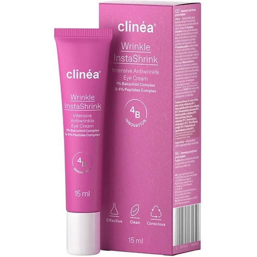Clinea Wrinkle InstaShrink Anti-Ageing und Anti-Falten straffende Augencreme 15ml