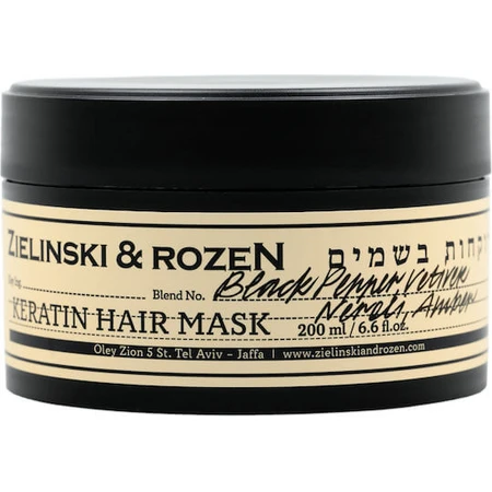 Mascarilla capilar de queratina con pimienta negra, vetiver, neroli y ámbar 200ml
