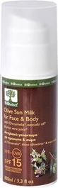 Bioselect Olive Sun Milk Sonnenschutzcreme für Gesicht und Körper SPF15 100ml