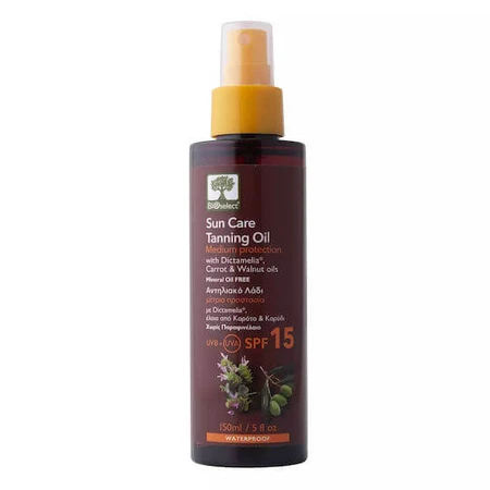 Bioselect Mineral Waterproof Sun Protection Oil for Face and Body SPF15 150ml
