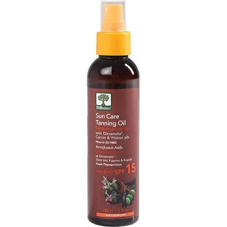 Bioselect Mineral Waterproof Sun Protection Oil for Face and Body SPF15 150ml