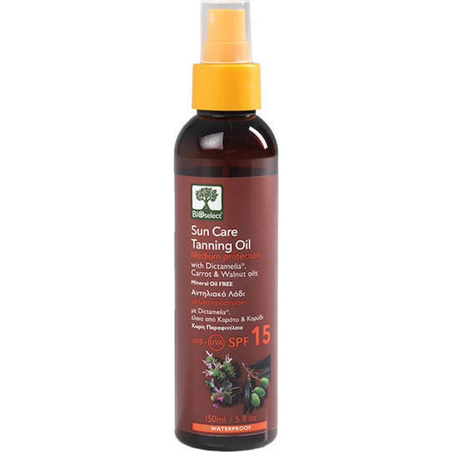 Bioselect Mineral Waterproof Sun Protection Oil for Face and Body SPF15 150ml