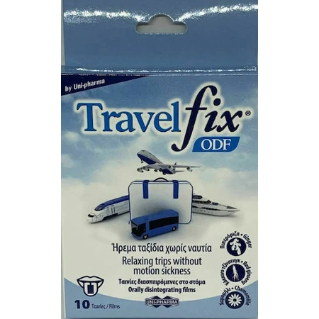 UNI-PHARMA Travelfix ODF Interleaf Film for Nausea 10pcs