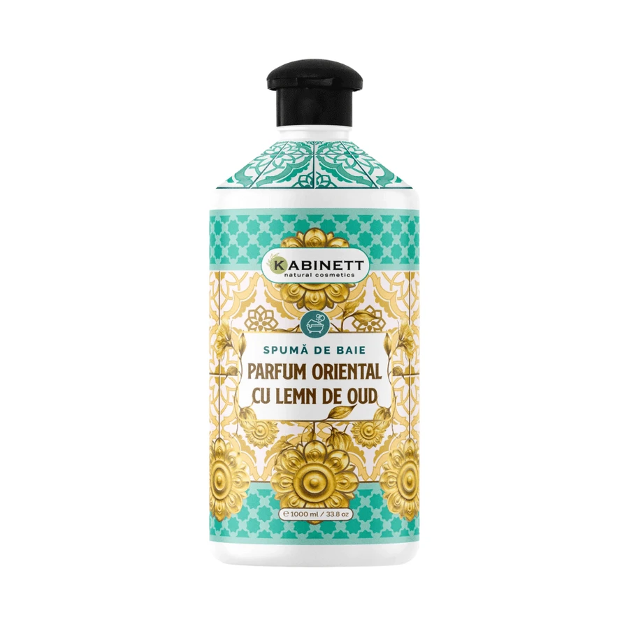 Espuma de Baño, Fragancia Oriental con Madera de Oud, 1000 ml, Kabinett Cosmética Natural