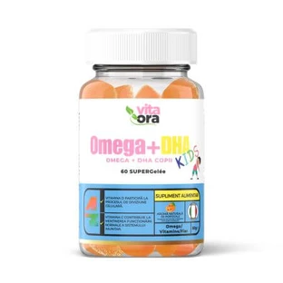 Omega + Dha Kids Super Gelee, saveur orange, 60 gelées, Vita Ora