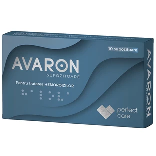 Avaron hemorrhoids suppositories, 10 pieces, Perfect Care