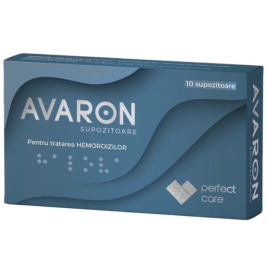 Avaron hemorrhoids suppositories, 10 pieces, Perfect Care