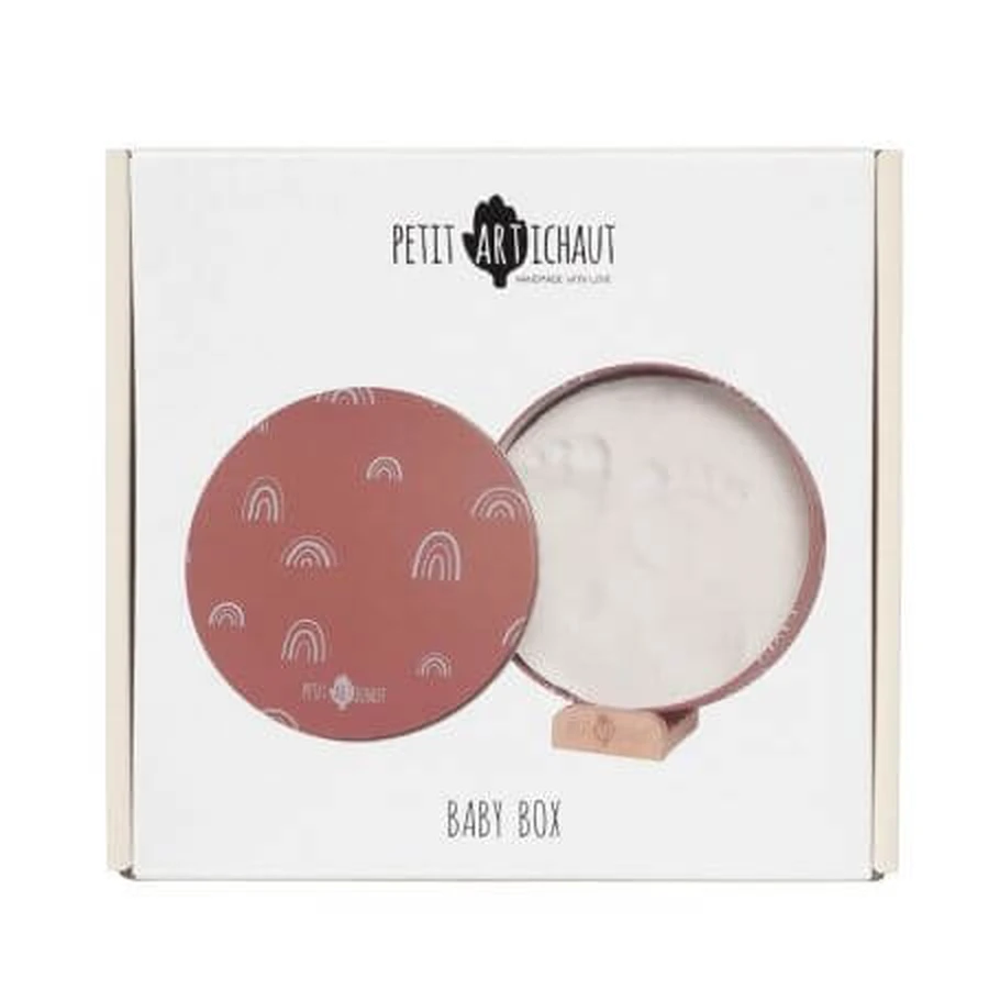 Terracotta arc-en-ciel, Boîte à empreintes de pas de bébé Petit Artichaut