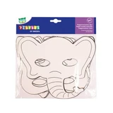 Set of cardboard coloring masks, animal shapes, 16 pieces, Playbox