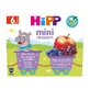 Mini biologisch dessert met appels, bosbessen en granaatappel, 4 x 100 g, Hipp