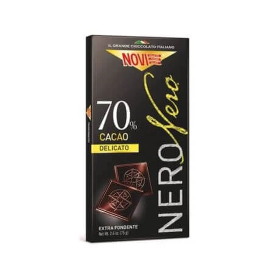 Extra dark fine chocolate 70% cocoa, 75 g, Novi