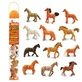 Handbemaltes Figurenset, Pferde der Rassen, ab 3 Jahren, 12 Teile, Safari Ltd