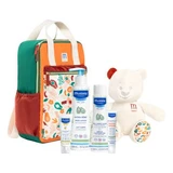 Christmas package with Backpack and Teddy Bear, Mustela