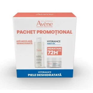 Pack Hydrance Aqua gel + Eau micellaire nettoyante, 50 ml + 400 ml, Avène