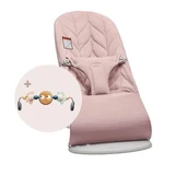 Gesteppte Stoffschaukel mit Spielzeugstange Bliss, Dusty Pink, 0 Monate+, BabyBjorn