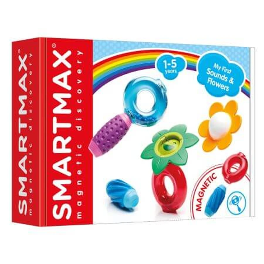 Magneetspel Smart Max, My First Sounds & Flowers, 12 maanden+, 6 stuks, Slimme spelletjes