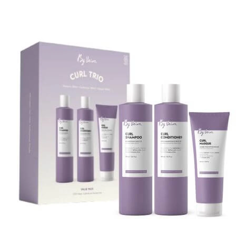 Set voor krullend haar Shampoo, Conditioner en Krulmasker, 300/300/200 ml, Door Veira