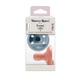 Chupete ortodóntico de silicona, naranja/azul, 6-18 meses, 2 piezas, Tommee Tippee