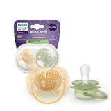 Philips Avent Ultra Zachte Fopspeen Philips Avent Ultra Zachte Fopspeen, Eekhoorn / Baby, 6-18 maanden, SCF091/46, 2 stuks, Philips