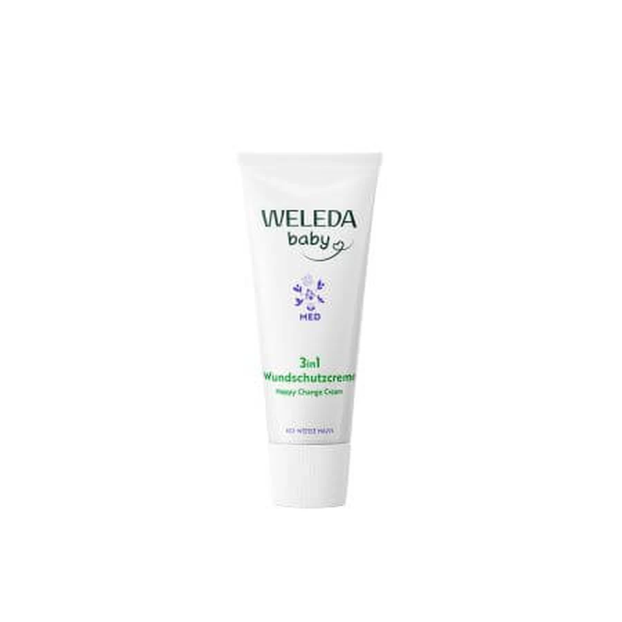 Baby Derma 3 in 1 luiercrème met witte marshmallow Baby Derma, 50 ml, Weleda