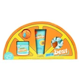 Set Shower Gel 100ml + Body Lotion 150ml + Effervescent Bath Bomb 50g + Hair Elastic Zest is Best, I Love