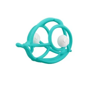 Silicone Gingival Ring, Teal, Snail, 3 months+, Mombella