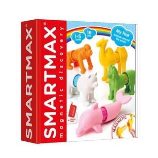 Juego magnético Smart Max, Mis primeros animales del mundo, 12 meses+, 16 piezas, Smart Games