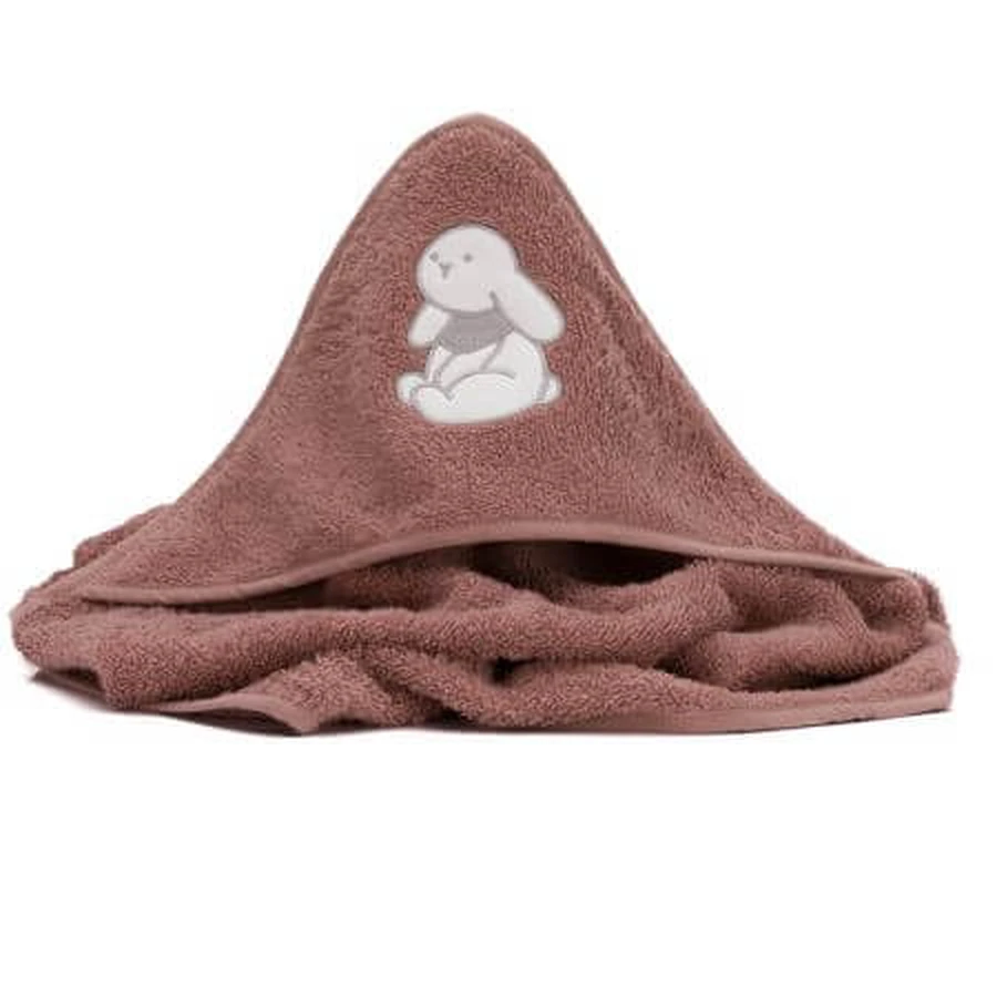 Embroidered bath towel, 75x75 cm, Bunny Berry, Fillikid