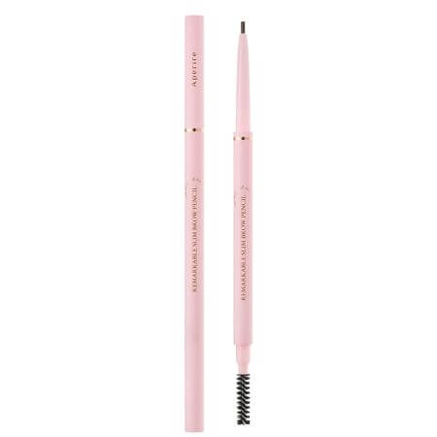 Lápiz de cejas con pincel retráctil, 03 Marrón Medio, 1 g, Aperire
