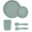 Complete siliconen maaltijdset voor baby's Platinum, saliegroen, 6 maanden+, 5 stuks, Kikka Boo