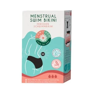 Wiederverwendbare Menstruationsslips, Größe M, Schwarz, 1 Stück, FemiEko