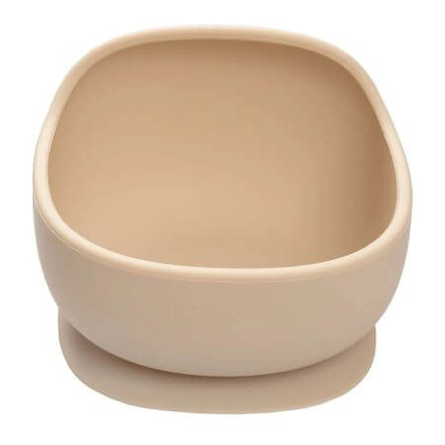Siliconen kom met zuignap Classic, Bubble Beige, 6 maanden+, Appekids