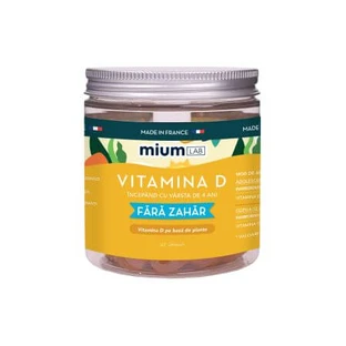 Gelée de vitamine D, Mangue, 4 ans+, 42 pièces, Mium Lab