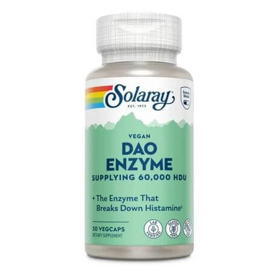 Standardized extract from pea germ DAO Enzymes, 60000 HDU, 30 capsules, Solaray