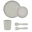 Komplettes Silikon-Baby-Mahlzeitenset Platin, Sand, 5 Teile, Kikka Boo