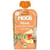 Bio-Püree mit Pfirsichen, Bananen, Äpfeln, Maracuja und Haferflocken, 1 Jahr+, 100 g, Mogli
