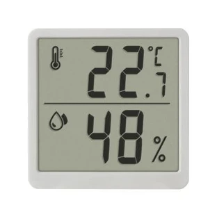 Digitales Raumthermometer und Hygrometer mit Magnet, Weiß, 1 Stück, TFA