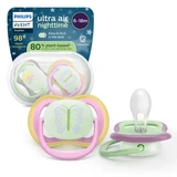 Ultra Air Fosforescerende Fopspeen, Vogel/Vlinder, 6-18 maanden, SCF376/29, 2 stuks, Philips Avent
