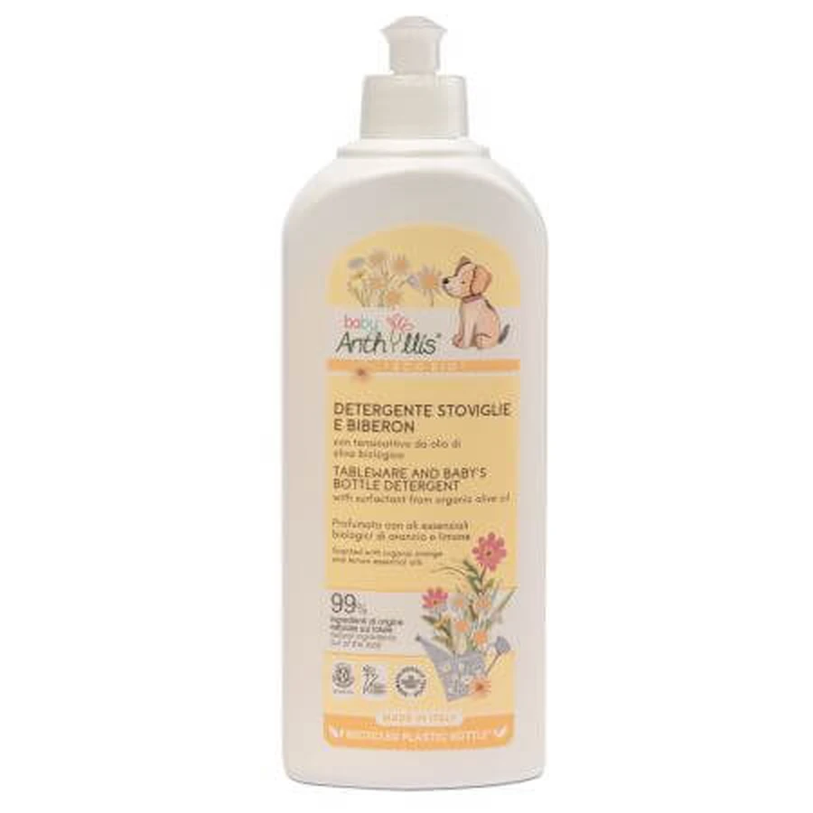 Öko-Reinigungsmittel für Geschirr, Flaschen und Sauger, 1 Liter, Baby Anthyllis