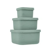 Platin, Salbei Grün, Kikka Boo 3er-Set Baby-Silikon-Snackdosen
